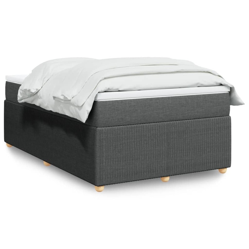 Sommier  lattes de lit avec matelas gris fonc 120x190cm tissu