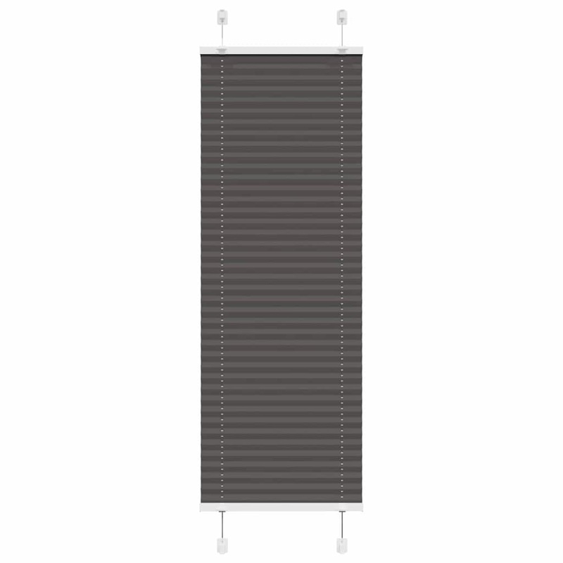 Store pliss noir 50x150 cm largeur du tissu 49,4 cm polyester
