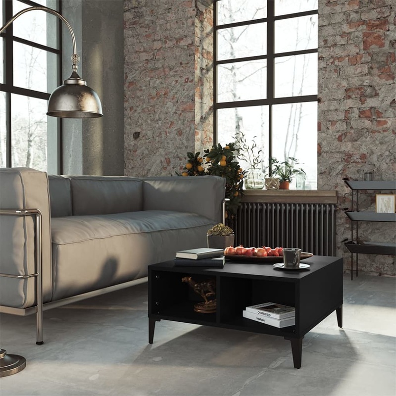 Table basse noir 60x60x30 cm bois d'ingnierie