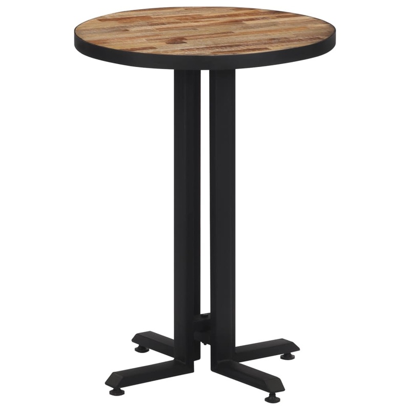 Table de bistro ronde 55x76 cm teck de rcupration massif