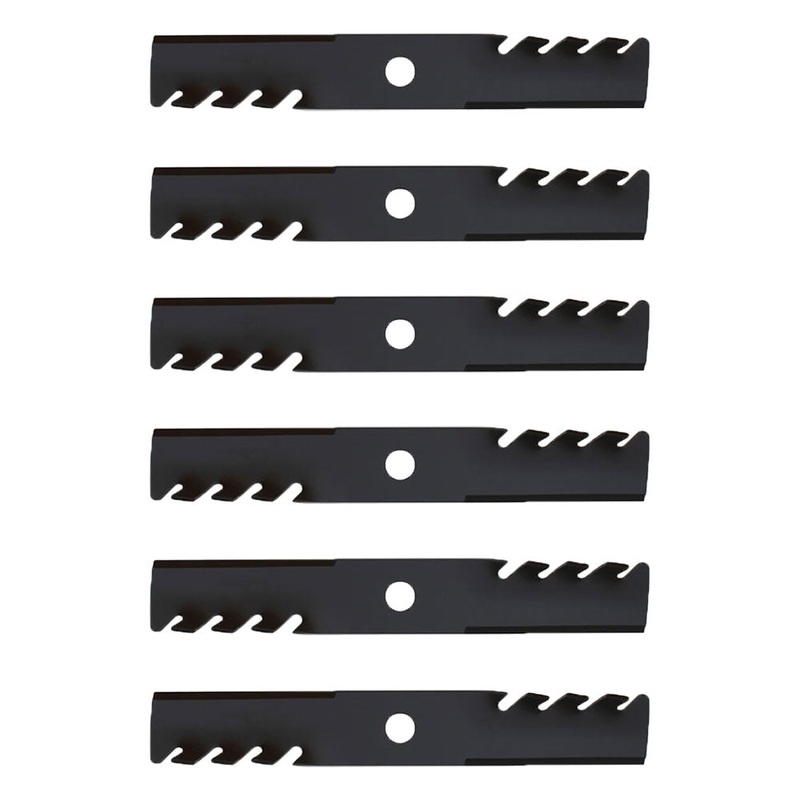 (6) Toothed Mulching Mower Blades Fits Exmark 48" Decks Lazer Z 103-6401-S