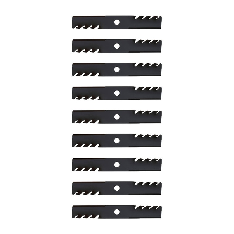 (9) Toothed Mulching Mower Blades Fits Exmark 48" Decks Lazer Z 103-6401-S