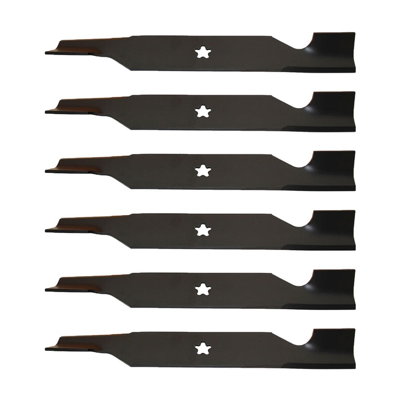 (6) Hi Lift Bagging Mower Blades Fits Craftsman Riding Mower 54" Deck 187256