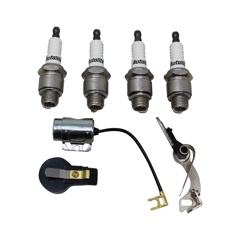 Ignition Tune-Up Kit w/Plugs Fits Ford Tractor 5000 6600 5500 5550 Rotor Points