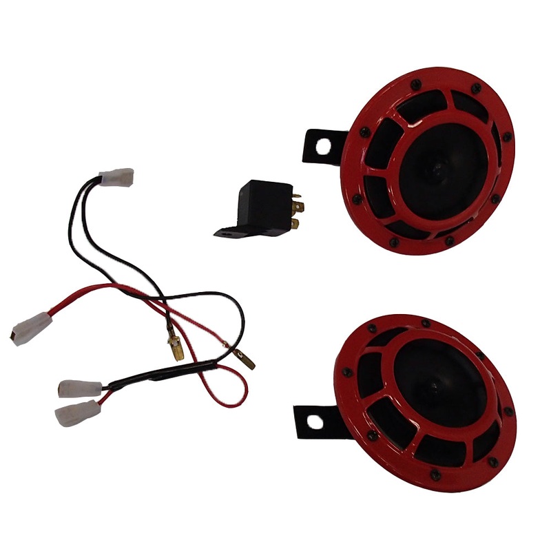 3399801 12V Red Grill Horn Set Fits Lexus Fits Mitsubishi Fits Nissan