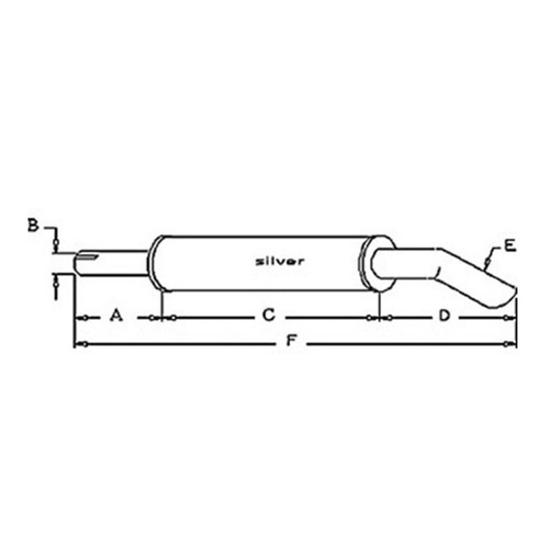 S.43983 MUFFLER, 522589M91 Fits Massey Ferguson