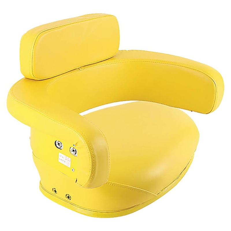 Seat Assembly 3 Piece Set with Hardware Vinyl Yellow Fits John Deere 4020 7700