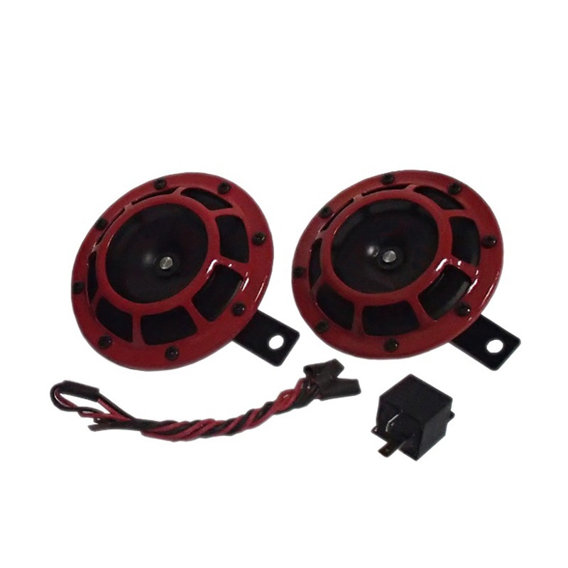 12V Red Grill Horn Set Fits Universal Products Replaces 003399801