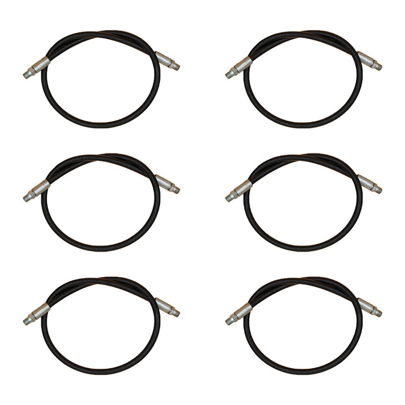 Qty 6: High-Pressure Hydraulic Hoses Fits Western Replaces 1304225