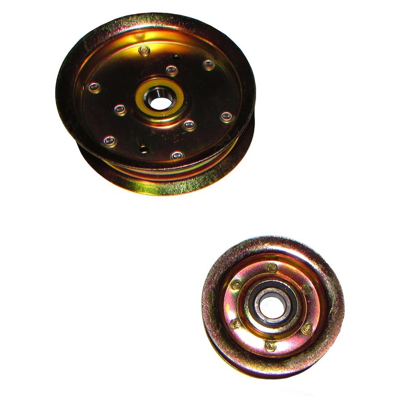 2-pc Flat Idler Pulley Set Fits John Deere Replaces GY20067