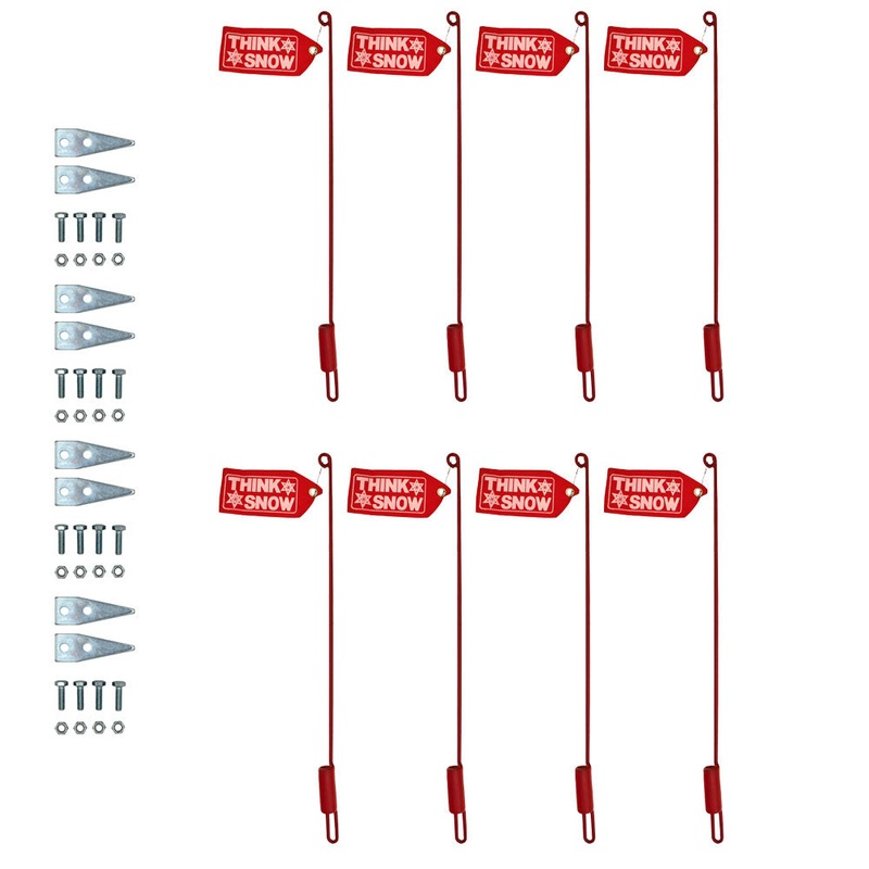 Qty 4: 27" Blade Marker Stick w/ Flag Fits Universal Products Replaces 1308210