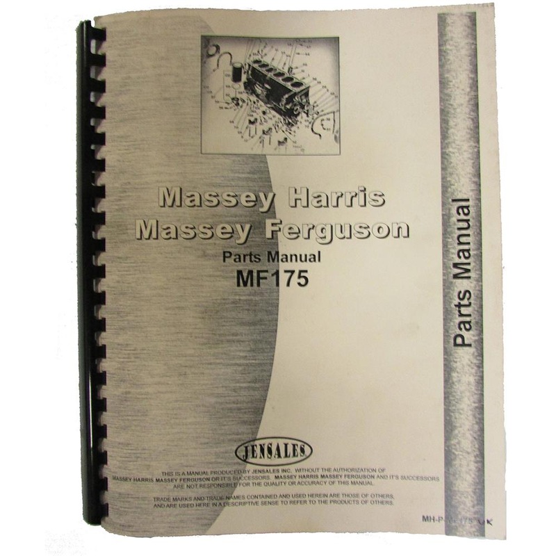 Parts Manual Fits Massey Ferguson Replaces MH-P-MF175 178 78928