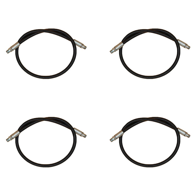 Qty 4: High-Pressure Hydraulic Hoses Fits Western Replaces 1304225