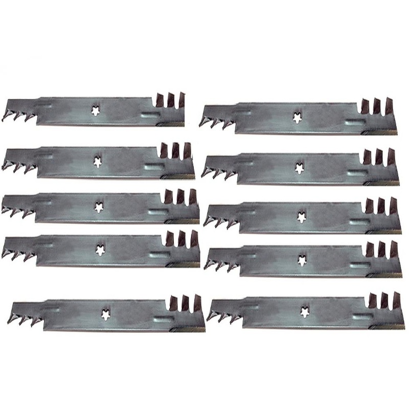 10 Pack Toothed Mulching Blades Fits Craftsman Fits Poulan Pro 42" Deck