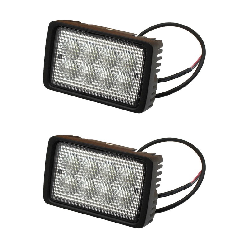 Qty 2: Rectangle LED Flood Work Lamp Fits McCormick Replaces 396756A1