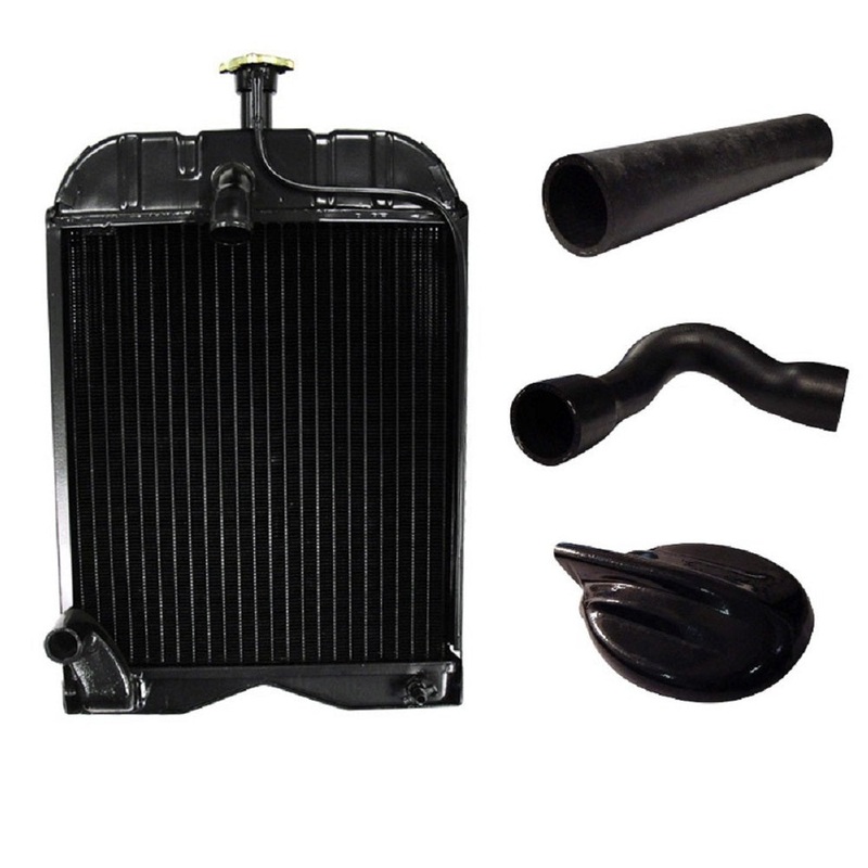2N8100A Radiator, Styled Cap, and Upper & Lower Hose Kit Fits Ford/New Holland