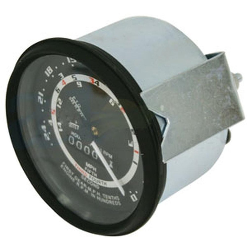 C3NN17360K Black Tachometer- Non-Lighted w/White Needle Fits Ford/New Holland