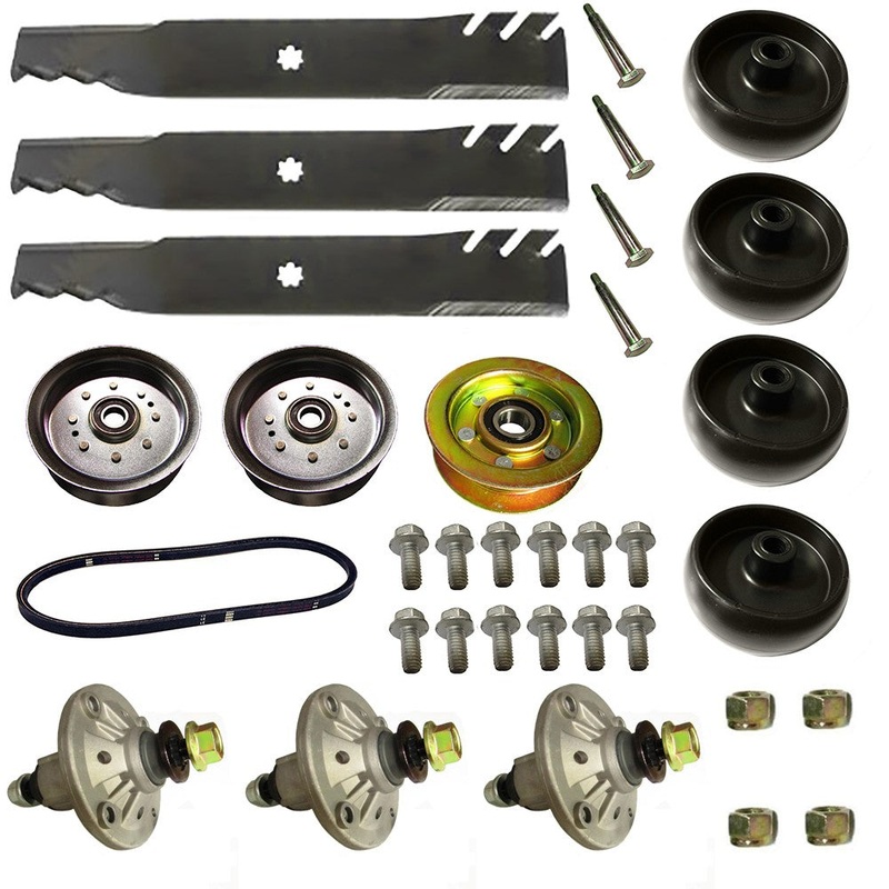 GX10168 48" Deck Rebuild Kit Toothed w/ Wheels & Hardware Fits John Deere 145