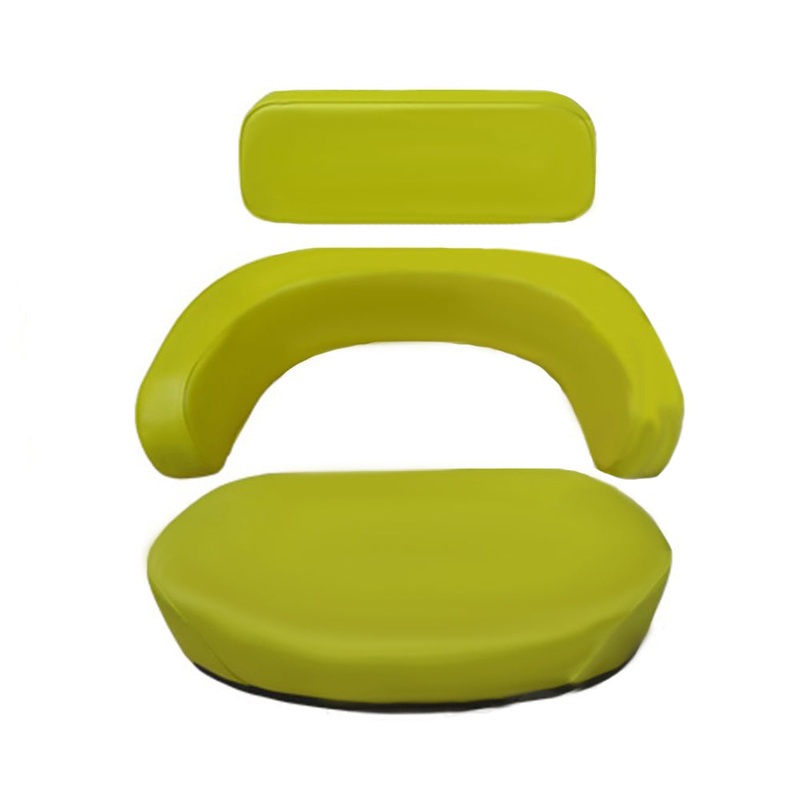 3-pc Yellow Seat Cushion Set (Steel Back) Fits John Deere Replaces AR30790