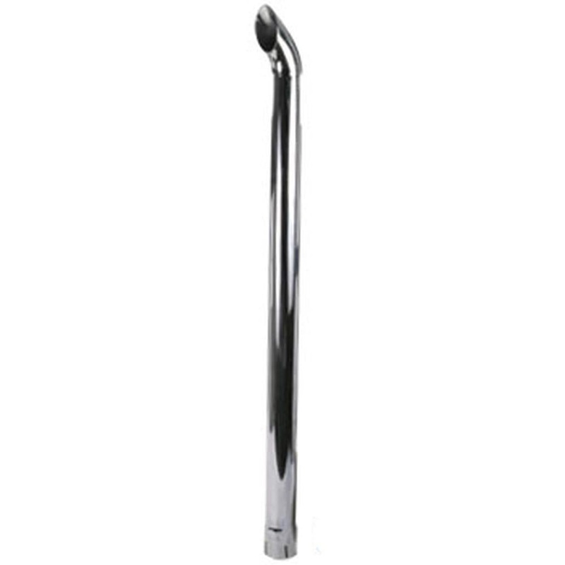 Chrome Curved Exhaust Stack Pipe Slotted 48" 2 1/2" ID fits Universal Models