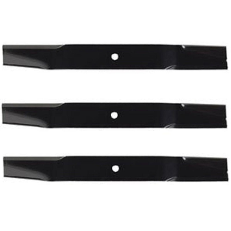 52" Rotary #3380 Lawn Mower Blade Set (3) Fits Woods #70117 1/2" Center Hole