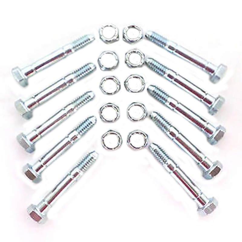 10Pk 8628 Shear Pin & Nuts Compatible With MTD 710-0891, 710-0891, 910-0891