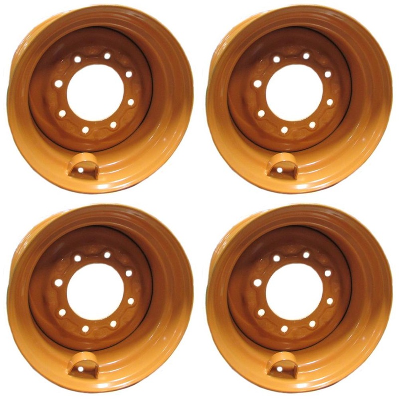 Replacement Set of Four (4) 16.5" x 9.75" x 8" Rims Fits Case Skid Steer D136530