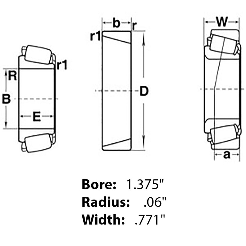 Cone Bearing Fits Caterpillar Replaces 1B4020