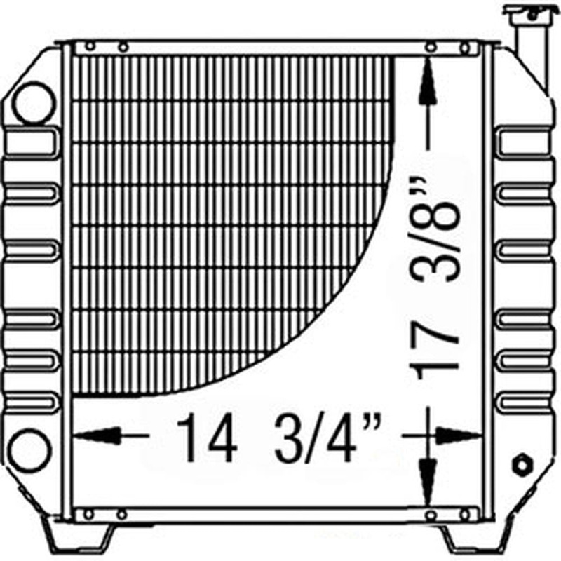Radiator Fits Ford/New Holland Replaces 86400443