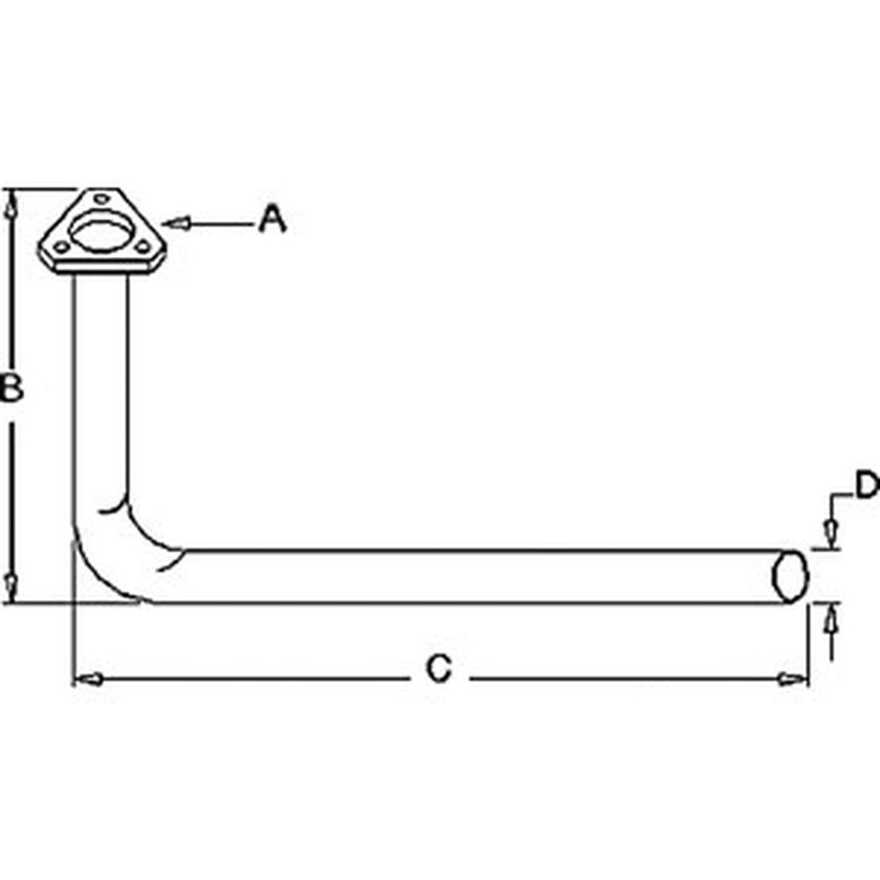 Exhaust Pipe Fits Massey Ferguson Replaces 181600M91