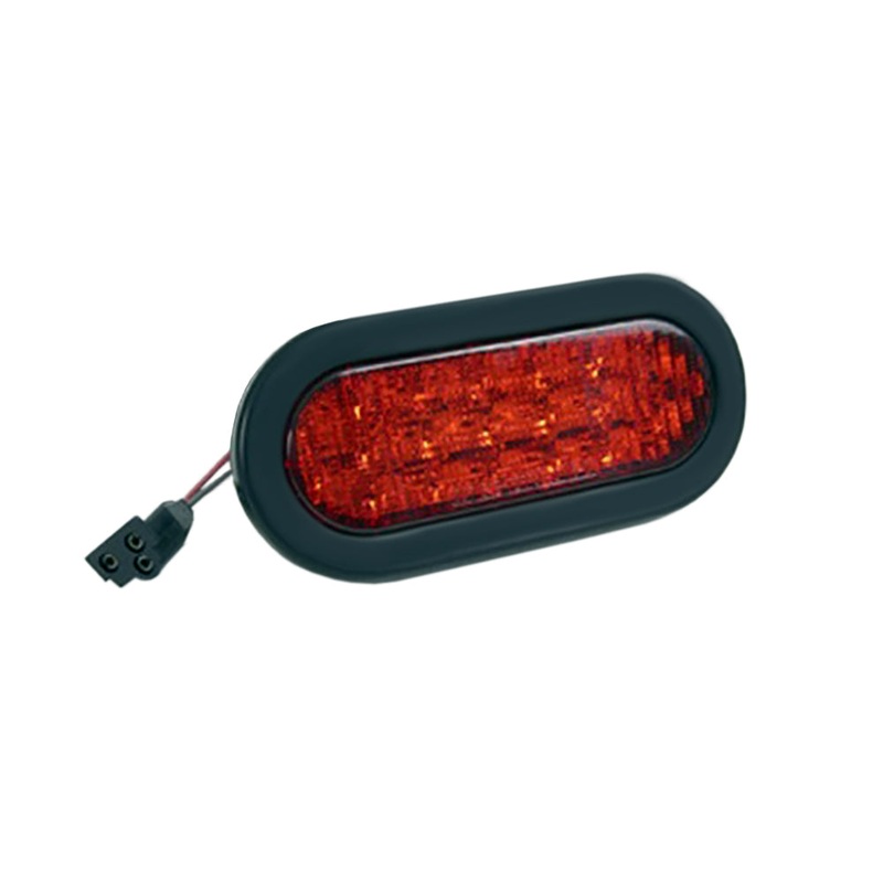 019-03-305-PAIR Red 6" Oval LED Light Kit Fits Universal Products