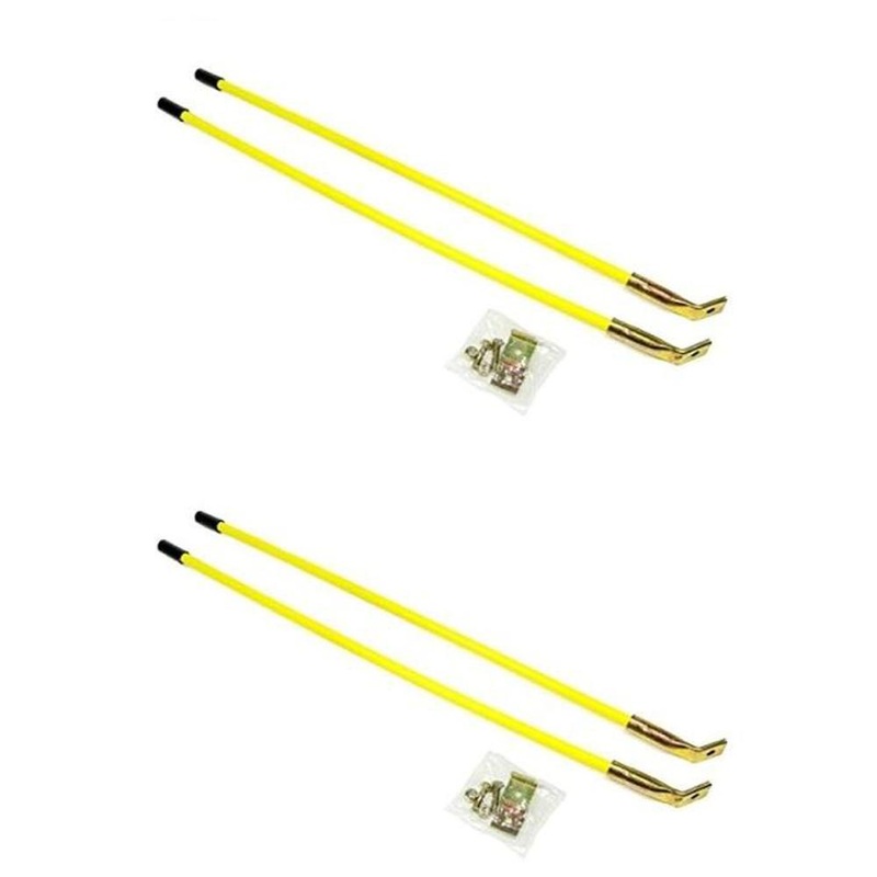 (2) 26" Snow Plow Blade Marker Guide Kit Yellow for Diamond Meyer 09916 Snowplow