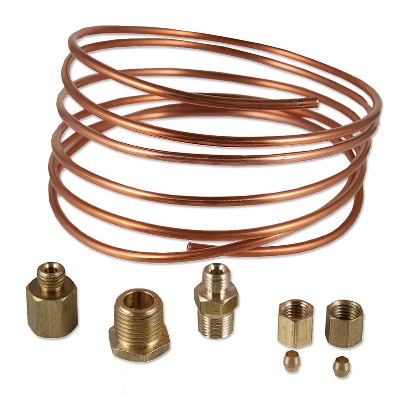 Oil Pressure Gauge Copper Tubing Line Kit 6 x 1/8 Fits Ford Tractors