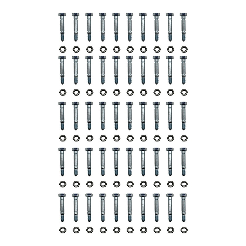 (Pack of 100) Shear Pin Bolt & Nut for Ariens 51001500, 510015, 01019500, 10195