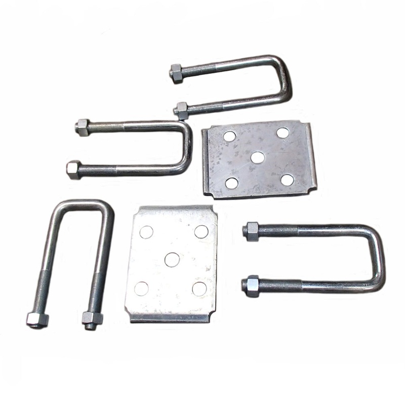 Trailer Leaf Spring Axle 9/16" U-Bolt Kit - 2" Square Head 3-1/8" W x 6-1/4" H