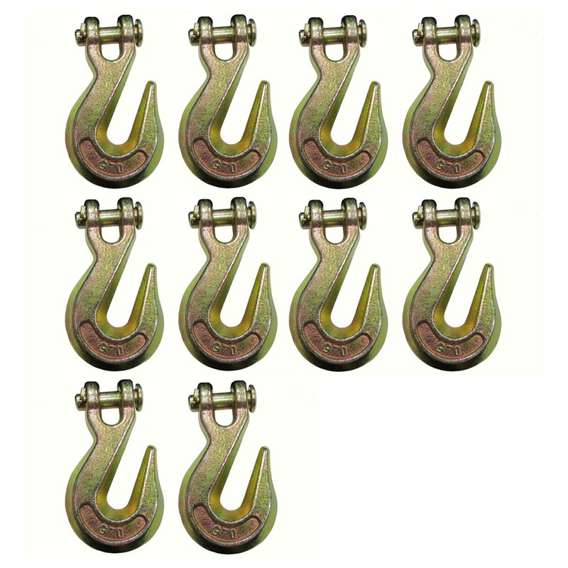 10 3/8" Clevis Grab Hooks for Wrecker Tow Chain Flatbed Trailer Tie Down