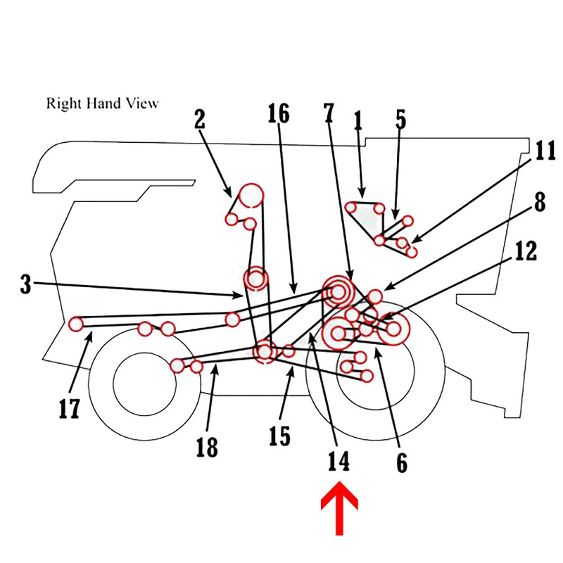AMH77019 H77019 Secondary Countershaft Belt Fits John Deere Combine