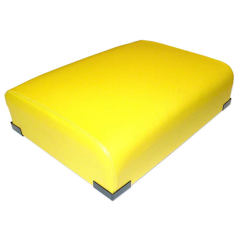 Seat Cushion - Wood Backed Vinyl Yellow Fits John Deere 4010 4000 4020 3020