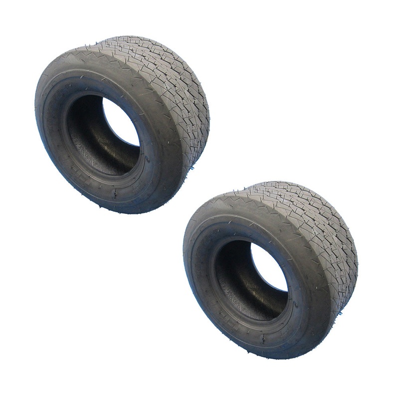 18X8.50-8 Golf Cart Tires (Set of 2) 4 Ply Sawtooth Multiple Fittings