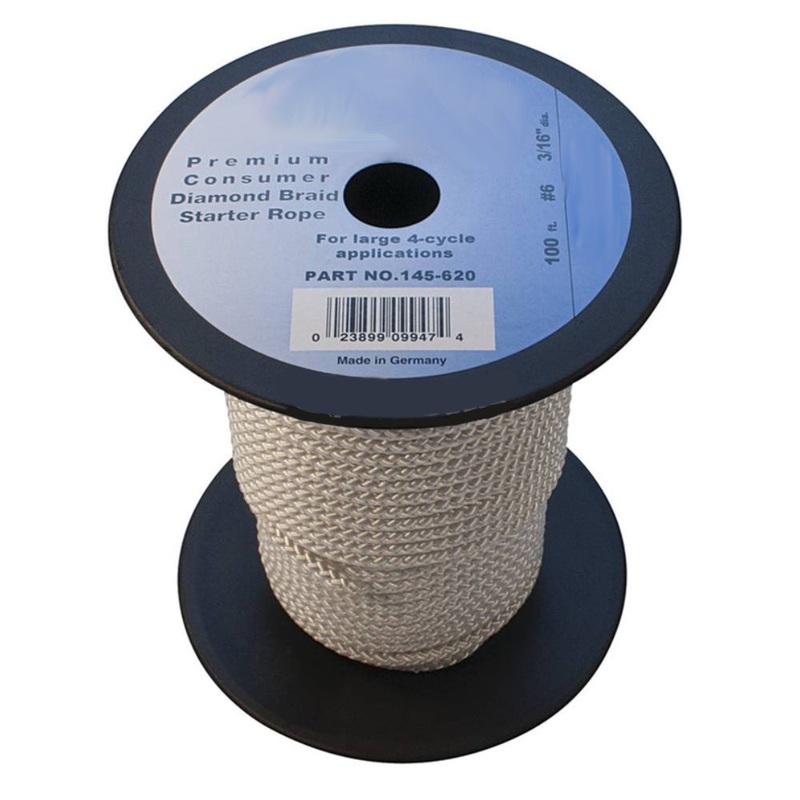 Starter Pull Cord Rope - 100' Diamond Braid # 6 larger 4-cycle engines