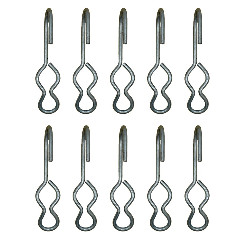 Ten Pack Set of SJ Hooks Designed For Rubber Ropes Shock Cords Cargo Control