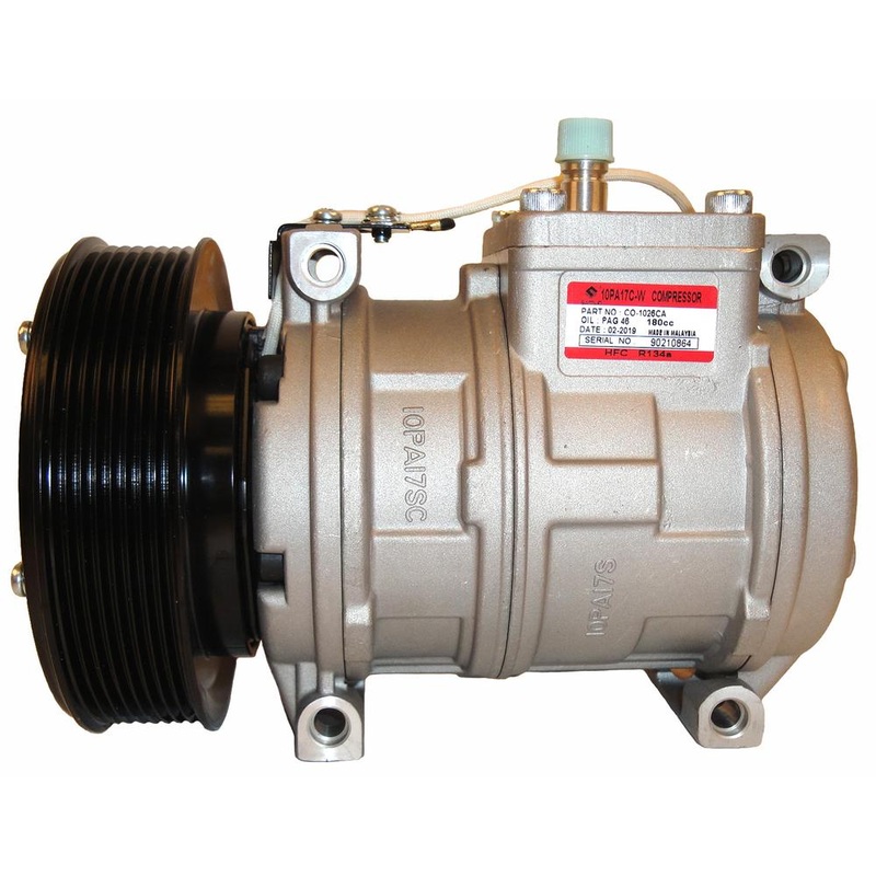 88301095 Nippondenso 10PA17C Compressor, w/ 8 Groove Clutch Fits John Deere