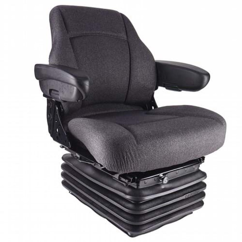 S1999934 Sears Mid Back Seat, Gray Fabric w/Air Suspension - Fits John Deere