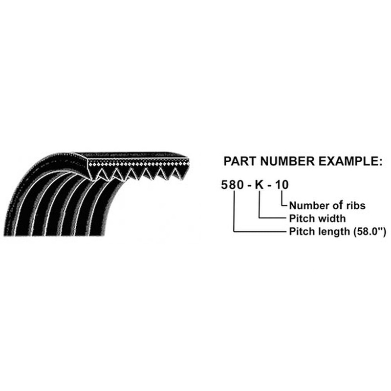 A-1360K6-AI - Micro-Rib V-Belt (136.0" 6 Rib)
