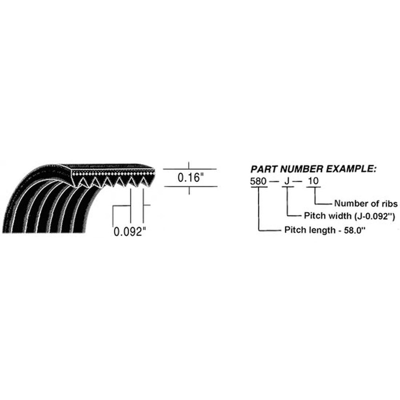 V-Belt 390J6 for Universal Several