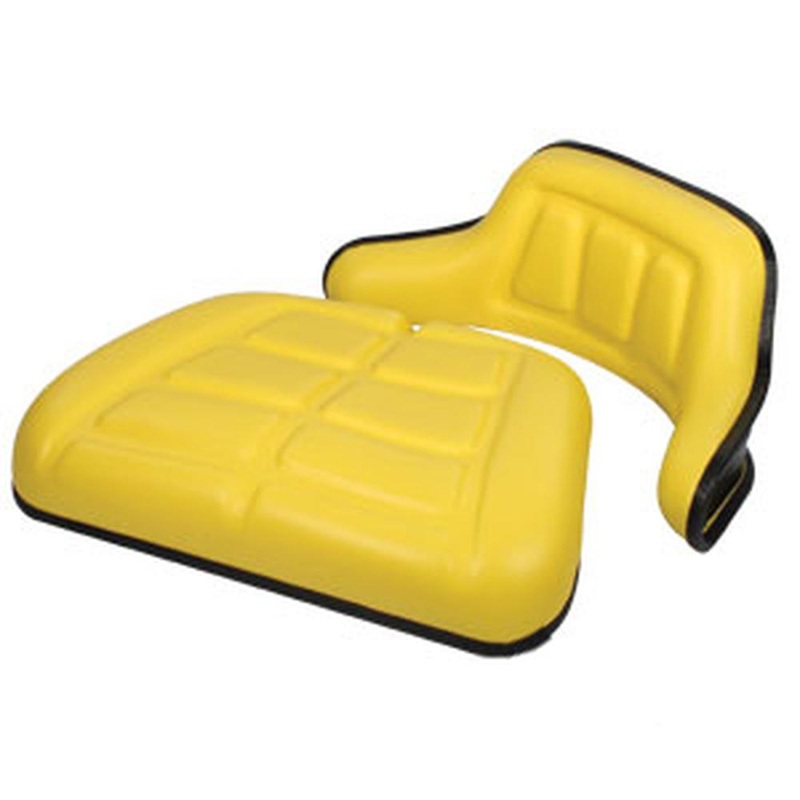 2-pc Rail Style Seat & Wrap Around Backrest Set Fits John Deere 2530 2541 2550