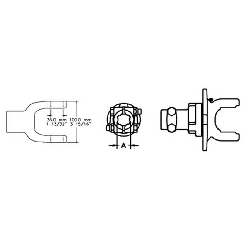 A-818-7906-AI - Walterscheid 2500 Series Overrunning Clamp Yoke