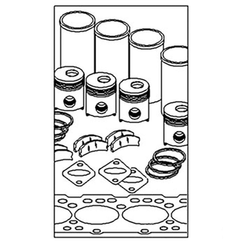 One (1) New Aftermarket Replacement In Frame Engine Overhaul Kit A-IK66097