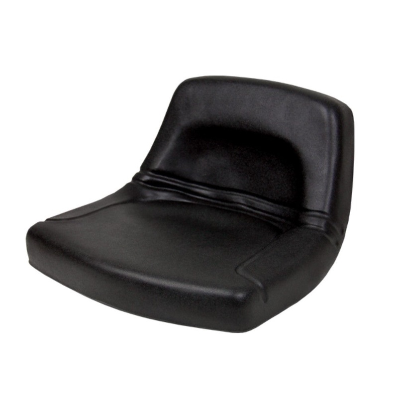Black Low-Back Steel Pan Seat for Lawn Mowers & Garden Tractors Heavy Duty