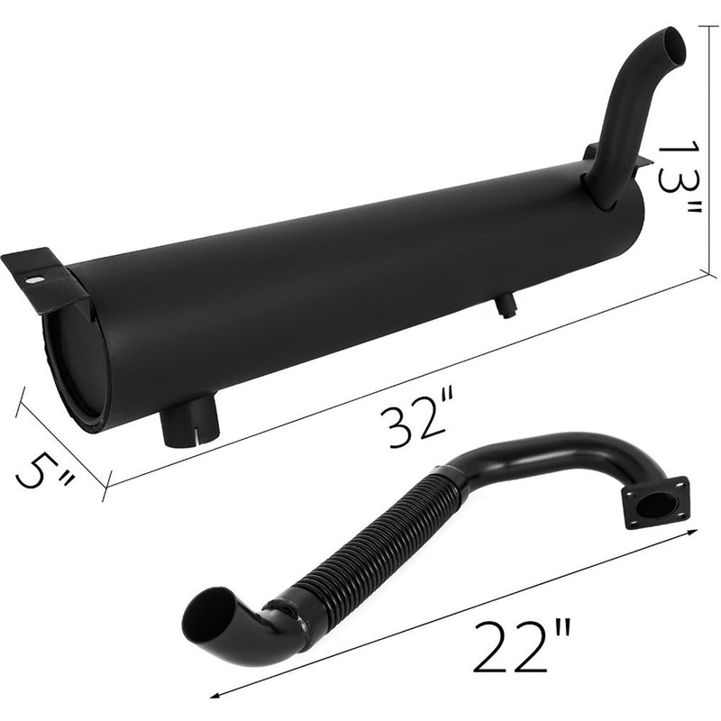 New Muffler Exhaust Pipe & Clamp Fits Bobcat S185 7753 753 T140 763 751 773